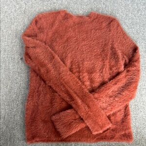 Free Press Warm Rust Fuzzy Sweater
